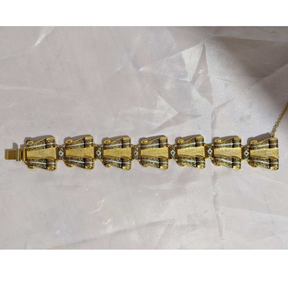 Chunky Vintage Spanish Damascene Bracelet